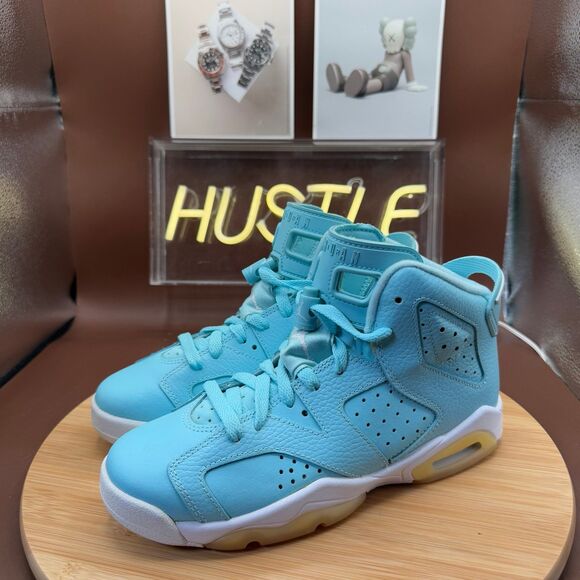 Nike Air Jordan 6 (GS) Retro Pantone Blue/White Size 5Y/ Womens 6.5 - Picture 2 of 10